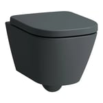 Laufen Meda Compact Vegghengt toalett 49x36 cm, Rimless, Grafitt Matt - H8201137580001