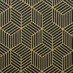 Gold Black Geometric Hexagons Peel and Stick -taustakuva Gold Stripes Luxury musta tapetti irrotettava