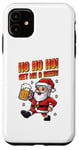 iPhone 11 Ho Ho Ho! Get Me A Beer! 8-bit Santa Christmas Festive Beer Case