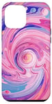 iPhone 12 Pro Max Swirl Pink Color Illustration Pattern Abstract Art Case