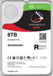 Seagate IronWolf Pro ST8000NE001 - Disque dur - 8 To - interne - 3.5" - SATA 6Gb/s - 7200 tours/min - mémoire tampon : 256 Mo - avec 2 ans Rescue Data Recovery Service Plan