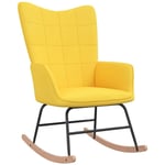 Maisonchic - Chaise à bascule, Fauteuil à bascule, Chaise de relaxation Jaune moutarde Tissu CON10875