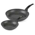 2Pcs Tower Cerastone Graphite Premium Frying Pan Set Kitchen Cookware 20cm, 28cm