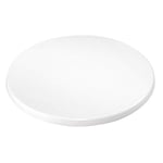 Bolero Plateau de table rond Bolero 600mm blanc cassé, Blanc, 30(H) x 600(Ø)mm, Plateau de table en bois aggloméré haute densité, revêtement extérieur, GG645