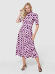 Closet London Tie Back Spot Print Midi Dress