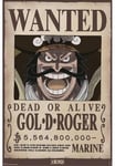 One Piece Poster Maxi Ricercato Wanted Gol. D. Roger 91.5 x 61 cm Gbeye