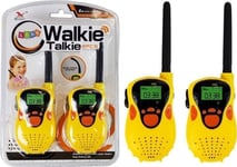 Leantoys Walkie Talkie Kortvågsradio 100M Räckvidd Gul För Barn