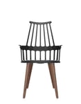 Kartell - Comback Gambe Legno - Black/Oak - Fåtöljer - Patricia Urquiola - Träfärgad,Svart - Trä/Plast