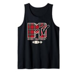 MTV Music Television Plays Grunge Plaid Big Chest Logo Tank Top