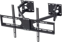 Unho Support Tv Mural Angle Support Tv Mural Fixe Pour Écrans Led Lcd Plasma 32-65 Pouces Inclinable Et Orientable Meuble Tv Support Mural Angle Charge 45Kg Vesa 400X600Mm