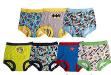 DC Comics Boys' Toddler Success Chart 3PK, 7PK and 10PK Potty Training Pants with Superman, Batman, Wonder Woman and More with Stickers Sizes 2T, 3T, and 4T, Jlb7pk, 2 Years (Pack of 7)