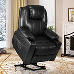 YITAHOME Lift Recliner Armchair for Elderly, Power Massage Lift Recliner Chair with Heat Vibration, Heavy Duty Safety Motion Reclining Mechanism, Faux Leather Electric Reclining Chairs