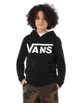 Vans By Vans Classic Zip Hoodie II Boys JR Black/White (L L)