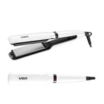 VGR Hair Straightener 42 mm Wide Ceramic Coated Plate Fast Heat Up LED Display