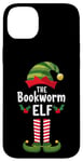 iPhone 14 Plus The Bookworm Elf Matching Family Christmas Book Lover Worm Case