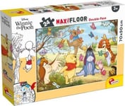 Dubbelsidigt Maxi Golvpussel 24El. 70X50cm Winnie The Pooh. 86665 Lisciani