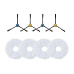 Eureka Kit d'Accessoires pour J12 Ultra Robot Aspirateur Laveur : 4 x Brosses Latérales 4 x Serpillières, Set Accessoires de Remplacement pour Aspirateur Robot