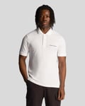 Lyle & Scott Mens Embroidered Polo Shirt in White material_cotton - Size Small