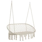 Hanging Hammock Chair Macrame Seat for Patio Garden Yard