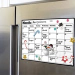 Kylkalender Magnetisk Whiteboard-kalender för kylskåpsplanerare  [XC]