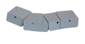 Arrêts aluminium pour profil de bordure toiture polycarbonate (x5) - Coloris - Aluminium, Epaisseur - 16 mm - Aluminium