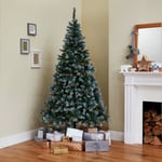 Habitat 7ft Pre lit Blue Oscar With Pine Cone Christmas Tree