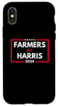 Coque pour iPhone X/XS Farmers for Harris 2024 Vote pour l'élection présidentielle Kamala