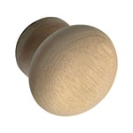 ALLES IM GRIFF Hemera Bouton de meuble Ø 45 mm – Bouton de meuble en bois de 29 mm de profondeur – Bouton pour armoire Frêne brut