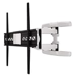 Hama 118626 Premium Full Motion TV wall bracket (tiltable, swivelling, for televisions from 46 to 90 inches, VESA up to 800x600, max. 75 kg), black/white, 5.5 cm*91.2 cm*63.0 cm