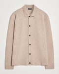 Zegna Oasi Cashmere Collared Cardigan Beige