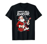 Jingle Bell Rockstar Music Santa T-Shirt