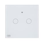 Smart Switch avec PNI SafeHome PT202L WiFi touch, 10 A, contrôle via Tuya Smart App, compatible avec Alexa et Google Assistant – Live Wire, sans NULL