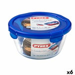 Pyrex Cook&amp;go lufttät matlåda 20 x 20 x 10,3 cm Blått 1,6 L glas (6 enheter)