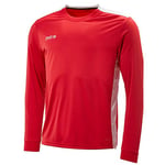 Mitre Charge Maillot de Football Mixte Adulte, Écarlate/Blanc, FR : XS (Taille Fabricant : XS)