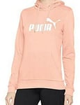 New Women's Puma ESS No. 1 Hoodie Peach Beige Size L UK 14