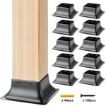 VEVOR Support Base de Poteau Bois 102x102 mm 10PCS pour Ancrage Poteaux Standard