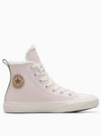 Converse Junior Cozy Essentials Chuck Taylor All Star Trainers, Pink, Size 5.5 Older