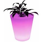 Barcelona Led - Pot de fleur lumineux led rechargeable rgbw 1.2W - Résine