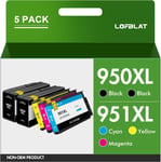 950XL 951XL Cartouche d'encre Compatible pour HP 950 XL 951 XL pour OfficPro 8600 8620 8610 8100 8615 251dw 8630 8640 (Noir Cyan Magenta Jaune, 5-Pack)