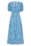 Bellavista Midi Dress - Lou Floral Print Blue