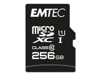 Emtec Elite Gold - Flash-Minneskort (Sd-Adapter Inkluderad) - 256 Gb - Uhs-I U1 / Class10 - Mikrosdxc Uhs-I