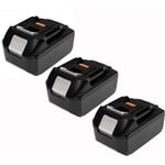 3x Batterie compatible avec Makita DHR242RTJW, DHR242ZJ, DHR242ZJW, DHR243, DHR242RTJ1 outil électrique (2500 mAh, Li-ion, 18 v) - Extensilo