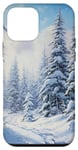 Coque pour iPhone 12 mini hiver neige nature forêt montagne sports d'hiver ski snowboard