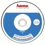 Hama DVD de nettoyage (pour tête de lecture laser, pour enlever la saleté dans les lecteurs de DVD, DVD de nettoyage au laser) Blanc/Bleu/Rouge