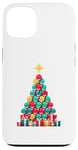 Coque pour iPhone 13 Christmas Tree Joueur de Tennis de Table Ping Pong Raquette