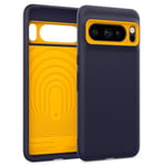 Caseology Nano Pop Coque pour Google Pixel 8 Pro, Bicolore - Protection de qualité Militaire Contre Les Chutes - Motifs antidérapants sur Le côté - Bleu Marine