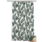 Douceur d'Intérieur Jungly Shower Curtain with Hooks 100% Polyester Multicolor 180x200cm