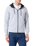 JACK & JONES Mens Coair Zip Hood Hoodie Light Grey M