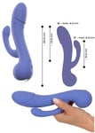 Double vibromasseur en silicone réaliste gode vibrant vaginal anal Fallo pénis