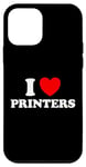 iPhone 12 mini I Love Printers Funny Computer Cartridge Ink Paper Print Fan Case